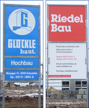Bautafeln / Bauschilder