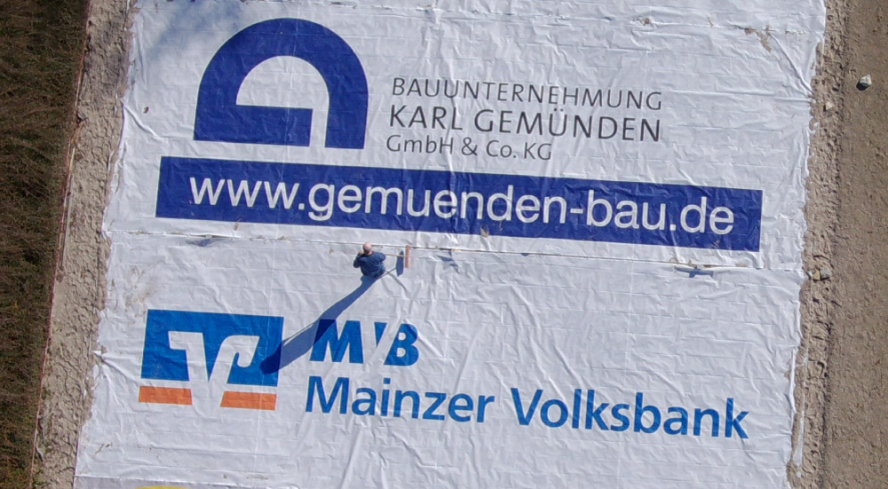 Großformatdruck Bannerdruck Meshbanner 16 x 22 m