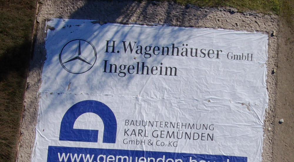 Großformatdruck Bannerdruck Meshbanner 16 x 22 m