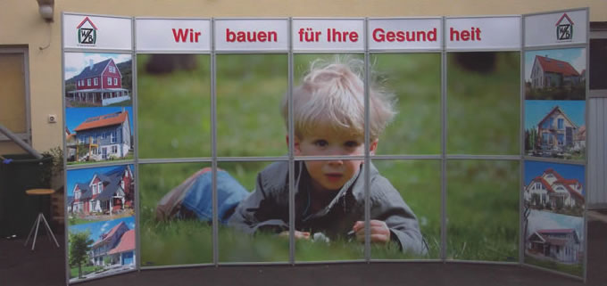Messewand - Digitaldruck verklebt auf PVC-Tafeln 