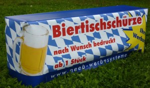 Biertischschürze mit Digitaldruck
