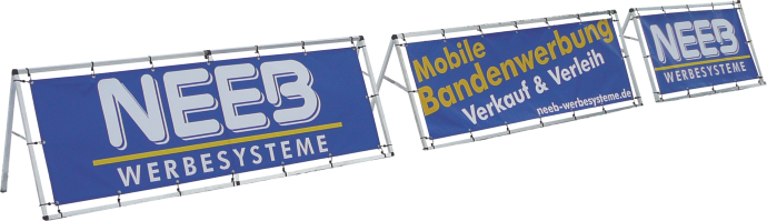 Mobile Bandenwerbung Bannerrahmen-Stecksystem (Alu-4-Kant-Rohr)