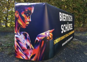 Biertischschürze für Außenbereich
